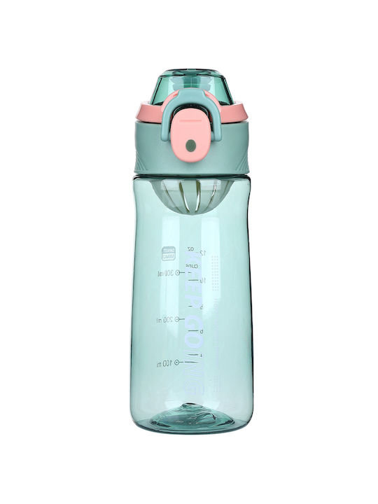 Tpster Water Bottle Plastic 800ml Green