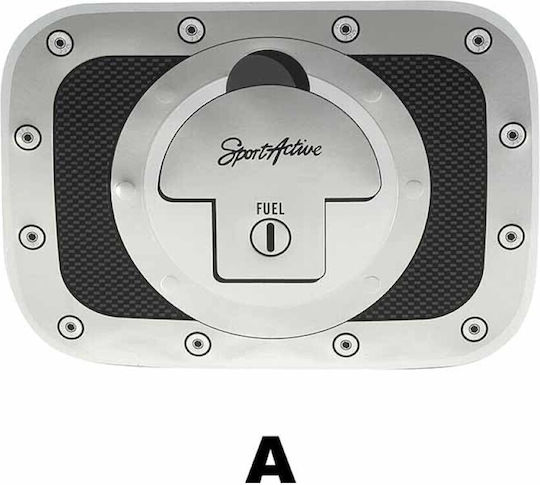 Autoline Stickers Aluminum "Α" for Car Gas Cap 1pcs