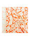 Clothing Fabric Linen Orange Leafs