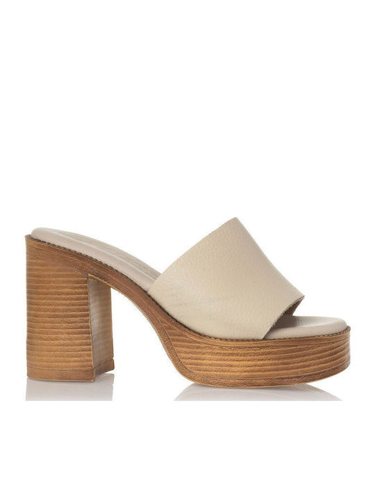 Sante Mules mit Absatz in Weiß Farbe