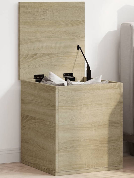 vidaXL Sonoma Wooden Storage Box with Lid Brown 40x42x46cm 1pcs