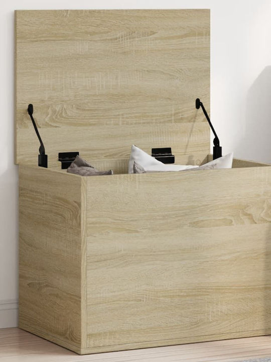 vidaXL Sonoma Wooden Storage Box with Lid Brown...