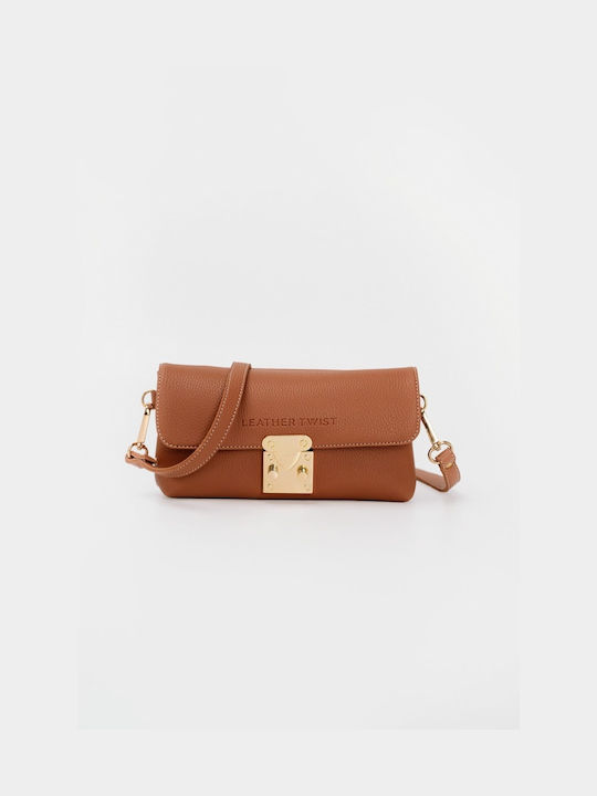 Leather Twist Women's Bag Shoulder Tabac Brown