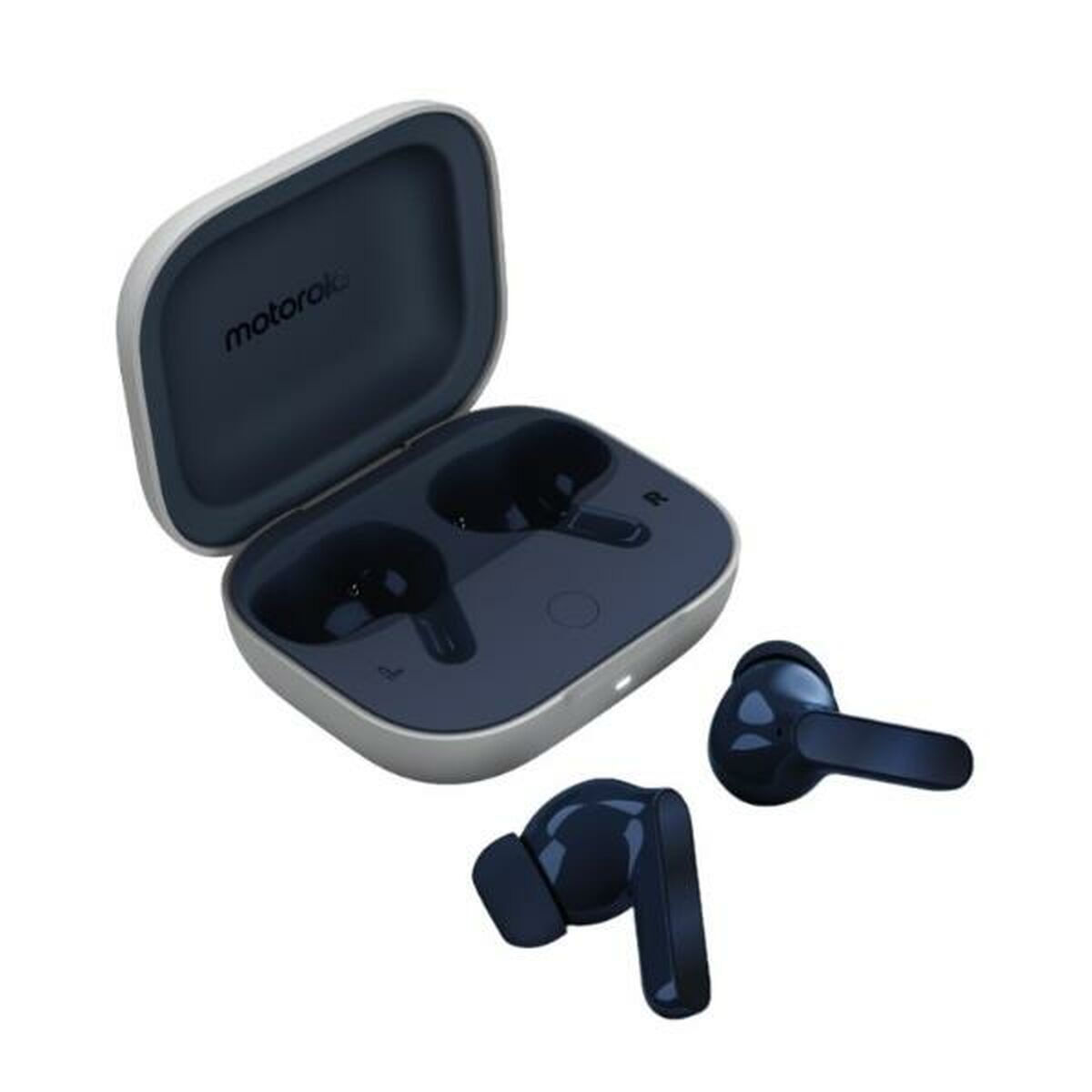 Motorola Moto Buds Bluetooth Handsfree Ακουστικά με Αντοχή στον Ιδρώτα και Θήκη Φόρτισης Starlight Blue