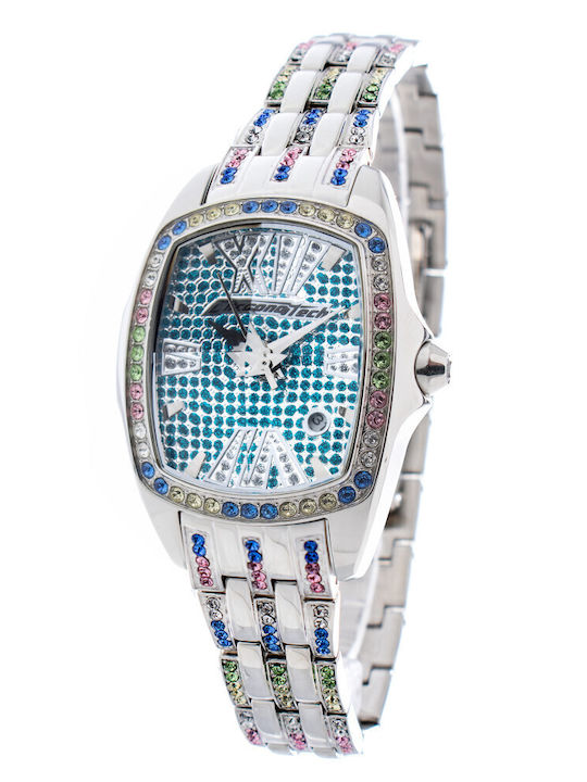Chronotech Women's Watch with White / White Metal Bracelet