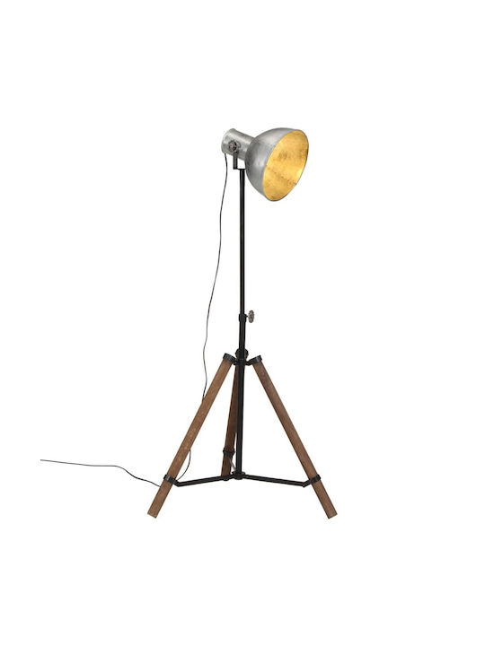 vidaXL Vintage Floor Lamp H90xW75cm. with Socket for Bulb E27 Silver