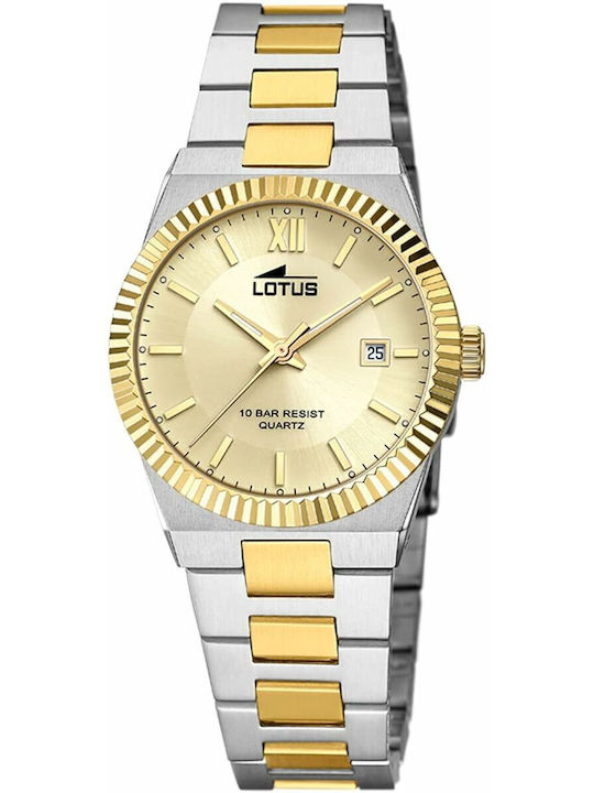 Lotus Watches Γυναικείο Ρολόι Μπαταρίας με Ασημ...