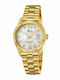 Lotus Watches Damen Uhr mit Gold Metallarmband
