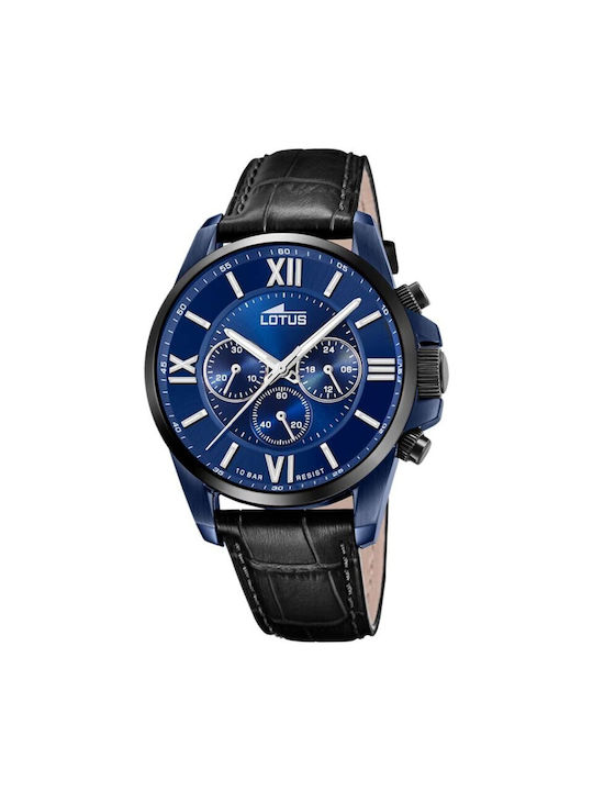 Lotus Watches Uhr Batterie mit Blau Metallarmband