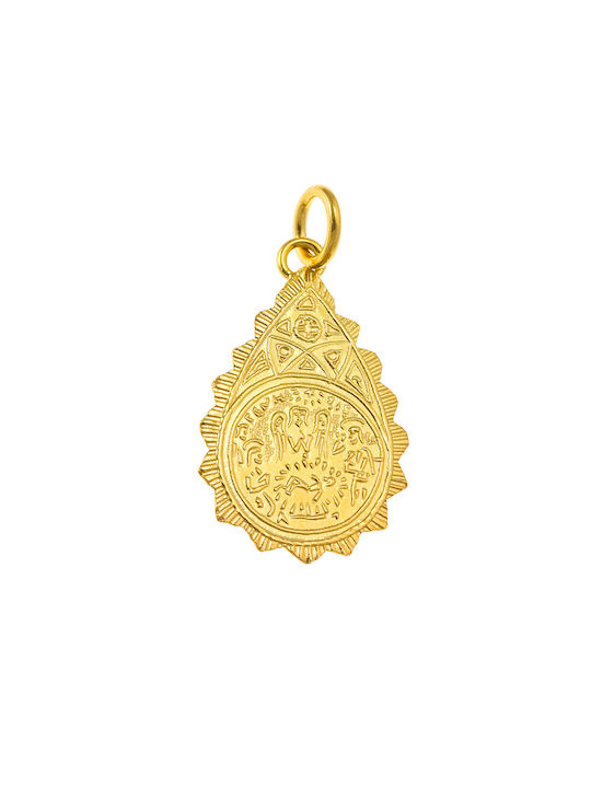 Kritsimis Pendant Kids Talisman with Chain Constantine from Gold 14K 52IK4122-2716