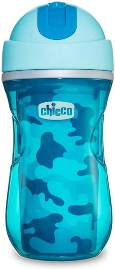 Chicco Παιδικό Ποτηράκι Sport από Πλαστικό Μπλε Blue Camo 266ml για 14m+