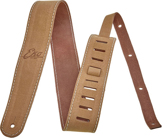 Gbu Strap Leather Eko Guitars Кожена Каишка за Китара Кафяв
