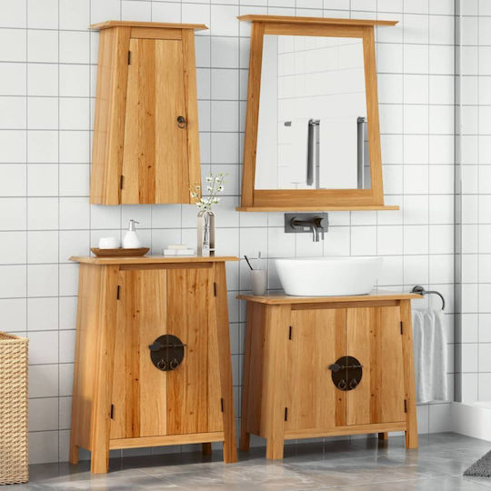 vidaXL Blat cu Lavoar Massif Wood