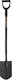 McGarden Shovel with Shaft 124cm and Metal Handle