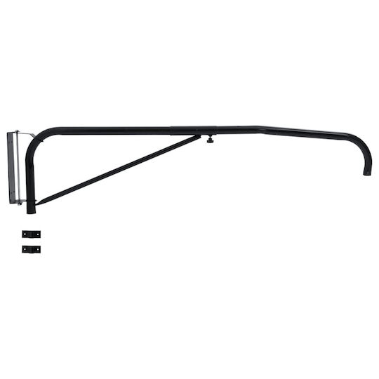 Vidaxl Rubber Wall-Mounted Boom Black Steel Black