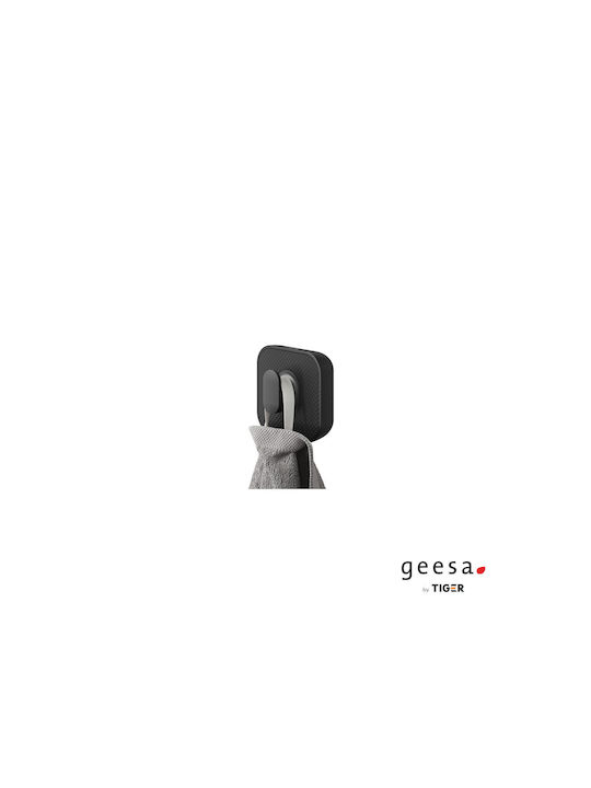 Geesa Single Wall-Mounted Bathroom Hook Black