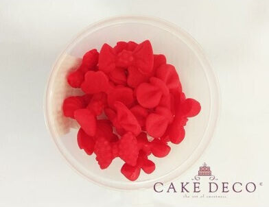 Red Bows 1.5-2.5cm 9 Different Designs 20pcs