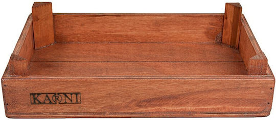 Nakaro Wood Carrier Serving Basket Metallic 1pcs