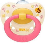Nuk Pacifier Silicone Signature Bee Yellow - Pink for 6-18 months 1pcs