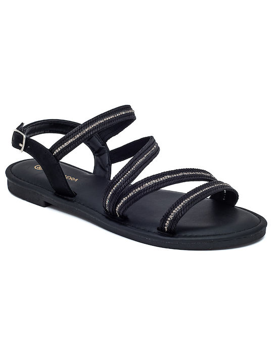 Callesta Damen Flache Sandalen in Schwarz Farbe