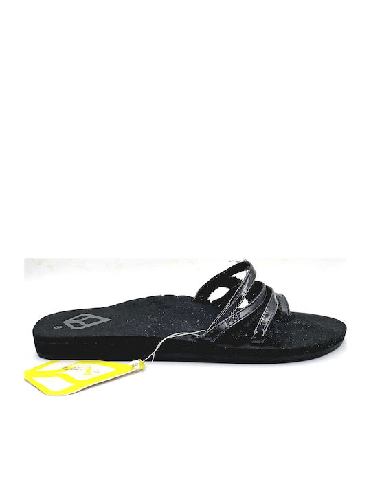 Women's Flip Flops in Black Color 1737 BK2 Black