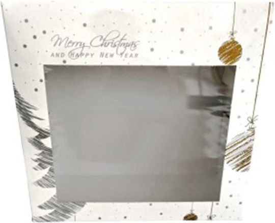 Cake Paper Christmas Box for Gift White 30cm.