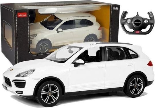 Rastar Cayenne Turbo 1 Teleghidat Mașină Alb
