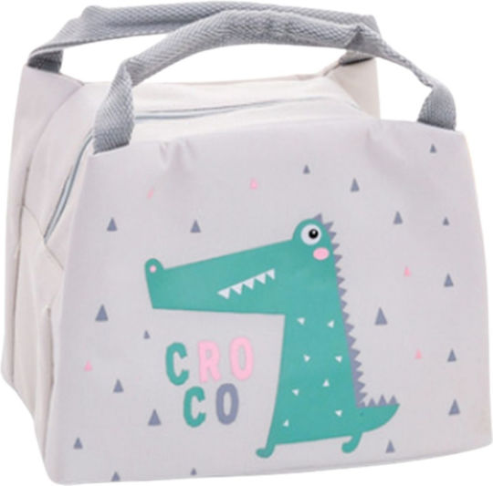 Thermal Food Bag Zola 21x14x15 Cm Cream Crocodile Pattern