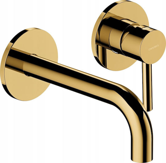 Omnires Built-in Mixer & Spout Set for for Bathroom Sink Gold Omnires Built-in Mixer & Spout Set for for Bathroom Sink Gold