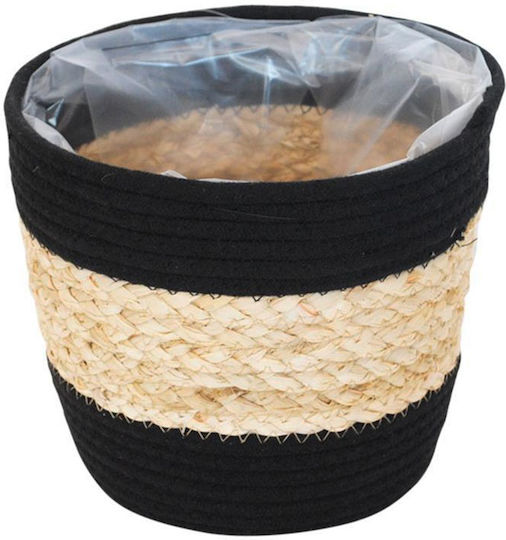 Mod8 Blumentopf Korbweide Schwarz