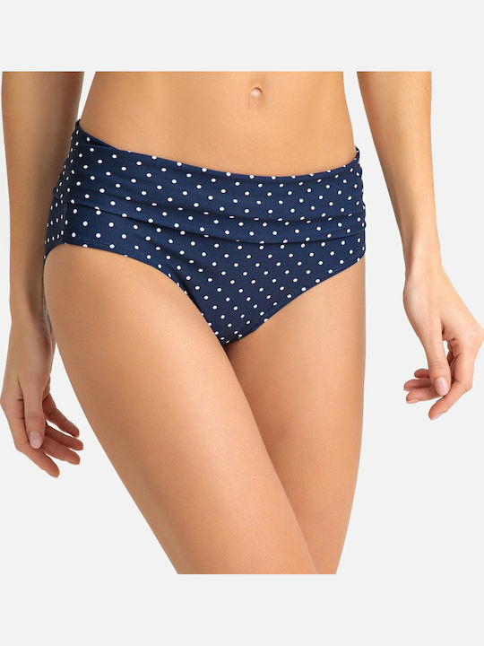 Anne Weyburn Bikini Slip Navy Μπλε