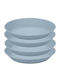 Koziol Plate Shallow Plastic Blue with Diameter 24cm 4pcs
