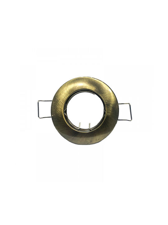 DIL Round Metallic Recessed Spot with Socket G4 Oxyde 6x6cm. 1pcs