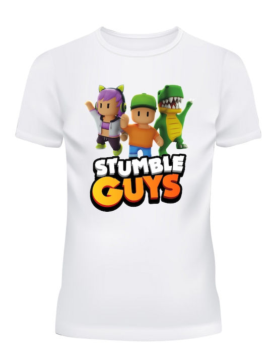 Tricou pentru copii Alb Stumble Guys