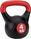 Kettlebell Vinyl 4kg Schwarz