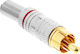 Inline Inline Metal Rca Dad Plug Soldering Silver Red Ring 6 Mm Cable