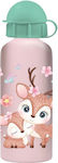 Must Kinder Trinkflasche Aluminium mit Strohhalm Deer 500ml