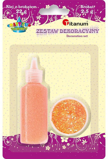 Titanum Kleber Glitter Orange 22gr