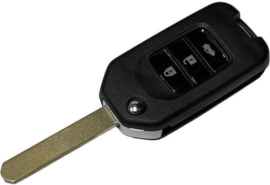 Honda Foldable Car Key Shell with Blade with 3 Buttons for Honda