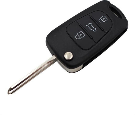 Hyundai Carcasă cheie auto cu lamă Pliabil cu 3 butoane pentru Hyundai