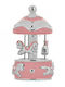 Prince Silvero Weihnachts- Beleuchtete Dekorative Darstellung Rosa mit Musik 17x8cm