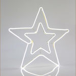 3M Plastic Illuminated Christmas Decorative Star 56x58cm White