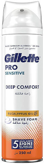 Gillette Pro Sensitive Deep Comfort Αφρός Ξυρίσματος 250ml
