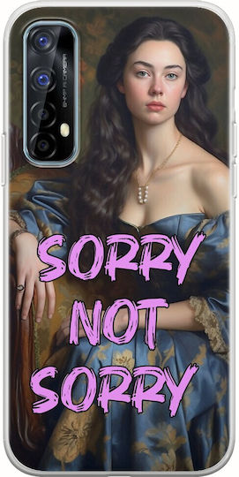 Vintage Lady Sorry Not Sorry Realme 7 Flexible Tpu Transparent Silicone