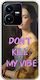 Husă flexibilă din silicon transparent, Vintage Lady Don't Kill My Vibe, pentru Vivo Y22s