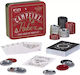 Gentlemen's Hardware Set Playing Cards Plastic for Poker Black/Red In Metal Box