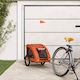 vidaXL Dog Carrying Orange Bicycle Trailer for 45kg Pets L137xW72xH68cm