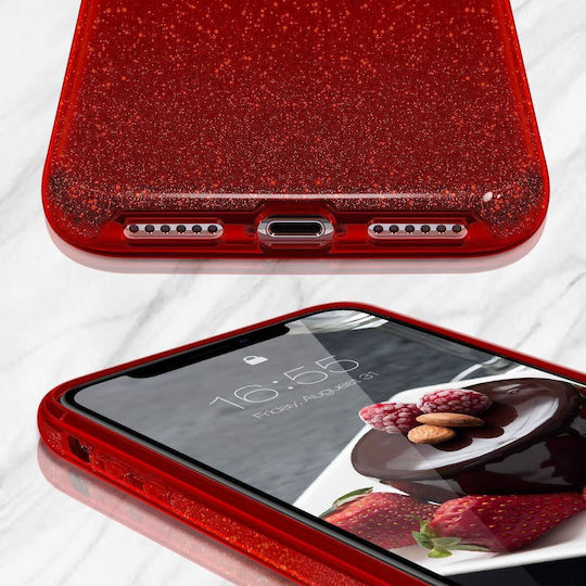 Shine Glitter Shine Back Cover Plastic Red (Galaxy A32 5G)