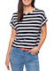 Heavy Tools Women's T-shirt Striped Blue