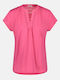 Gerry Weber Damen T-Shirt mit V-Ausschnitt Pink